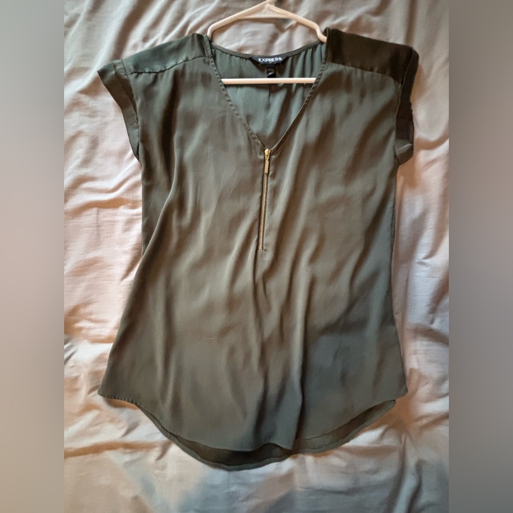 Olive Green Women's Top